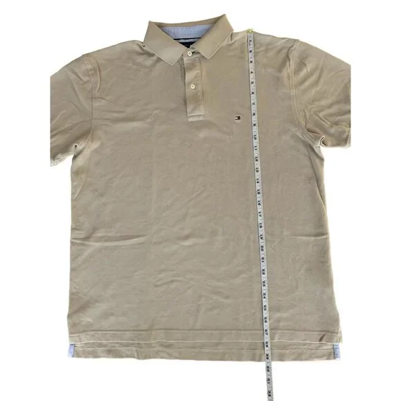 Tommy Hilfiger Mens Polo Shirt Classic Beige Size Large - Picture 7 of 7
